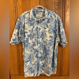 Tommy Bahama Blue and White Tropical Shirt